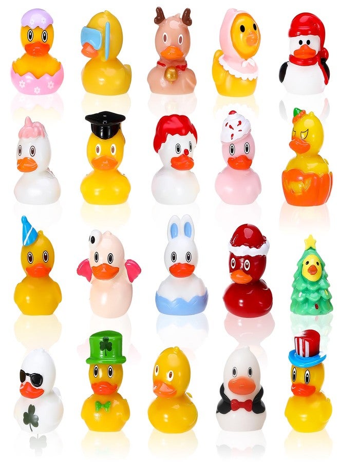 GGSTDDUP 20 Pcs Holiday Mini Resin Ducks Tiny Resin Animals Miniature Duck Figurines Suitable for DIY Cake Ornaments Crafts Moss Landscape Decoration - Image 1